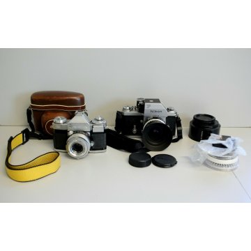 LOTTO MACCHINE FOTOGRAFICHE ANALOGICHE SLR  VINTAGE Nikon F PHOTOMIC - Contaflex