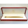 PENNA SFERA Must De Cartier TRINITY ORO epoca GOLDEN BALLPOINT PEN BOX plaque or