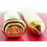 PENNA SFERA Must De Cartier TRINITY ORO epoca GOLDEN BALLPOINT PEN BOX plaque or