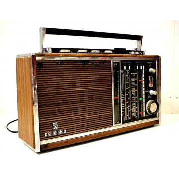 RADIO VINTAGE PORTATILE GRUNDIG SATELLIT TRANSISTOR 6001 (69/71) WOODEN EDITION 