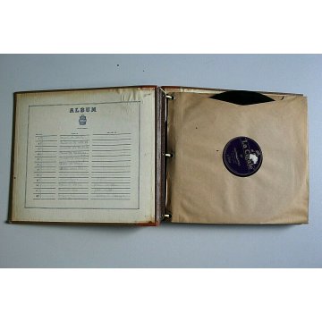 ANTICO RACCOLTA ALBUM  12 DISCHI 78 giri BACHELITE VINILE per GRAMMOFONO '30/'40