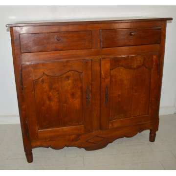 ANTICA CREDENZA PIEMONTESE legno CILIEGIO epoca 800 SCOLPITA madia DISPENSA arte