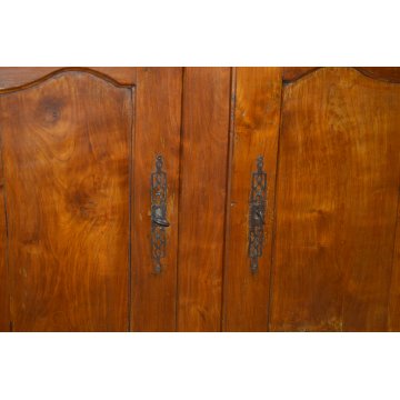 ANTICA CREDENZA PIEMONTESE legno CILIEGIO epoca 800 SCOLPITA madia DISPENSA arte