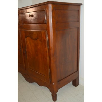 ANTICA CREDENZA PIEMONTESE legno CILIEGIO epoca 800 SCOLPITA madia DISPENSA arte
