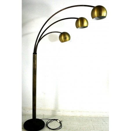 LAMPADA DA TERRA 3 BRACCI PIANTANA DESIGN ANNI 70 VINTAGE 1970 ATTR. REGGIANI 