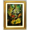 QUADRO ENCAUSTO SU CARTONE Giandante X ASTRATTO ESPRESSIONISTA MILANO '900