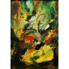 QUADRO ENCAUSTO SU CARTONE Giandante X ASTRATTO ESPRESSIONISTA MILANO '900