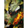 QUADRO ENCAUSTO SU CARTONE Giandante X ASTRATTO ESPRESSIONISTA MILANO '900