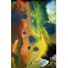 QUADRO ENCAUSTO SU CARTONE Giandante X ASTRATTO ESPRESSIONISTA MILANO '900