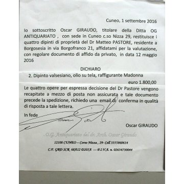 ANTICO DIPINTO OLIO Tanzio da Varallo RITRATTO MADONNA RELIGIOSO VALSESIA '600