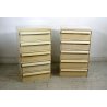 COPPIA CASSETTIERA KARTELL DESIGN Simon Fussel 5 CASSETTI TOP BIANCO ABS ANNI 70