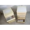 COPPIA CASSETTIERA KARTELL DESIGN Simon Fussel 5 CASSETTI TOP BIANCO ABS ANNI 70