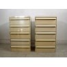COPPIA CASSETTIERA KARTELL DESIGN Simon Fussel 5 CASSETTI TOP BIANCO ABS ANNI 70
