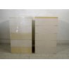 COPPIA CASSETTIERA KARTELL DESIGN Simon Fussel 5 CASSETTI TOP BIANCO ABS ANNI 70