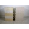 COPPIA CASSETTIERA KARTELL DESIGN Simon Fussel 5 CASSETTI TOP BIANCO ABS ANNI 70