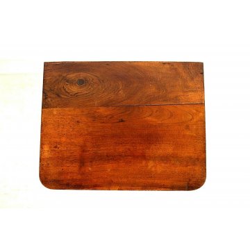 ANTICO COMODINO CAPPUCCINO LEGNO MASSELLO NOCE CASSETTO ANTA SINGOLA EPOCA1800