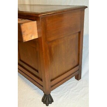 ANTICA CREDENZA IMPERO ZAMPE FERINE 1900 SCOLPITA DISPENSA MOBILE OLD FORNITURE
