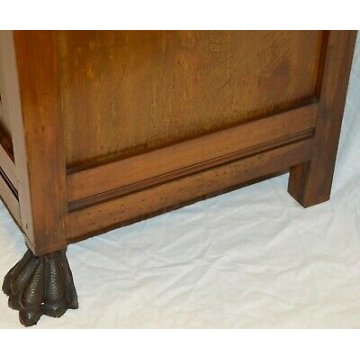 ANTICA CREDENZA IMPERO ZAMPE FERINE 1900 SCOLPITA DISPENSA MOBILE OLD FORNITURE