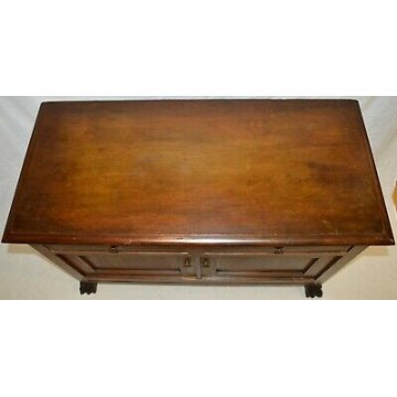 ANTICA CREDENZA IMPERO ZAMPE FERINE 1900 SCOLPITA DISPENSA MOBILE OLD FORNITURE