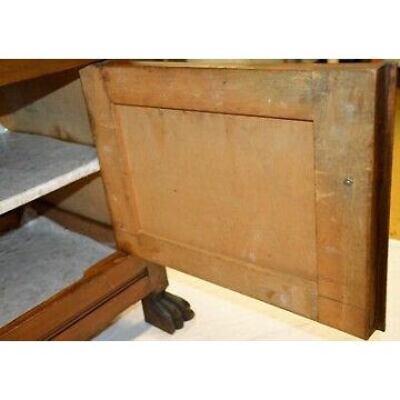ANTICA CREDENZA IMPERO ZAMPE FERINE 1900 SCOLPITA DISPENSA MOBILE OLD FORNITURE