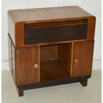 ANTICO MOBILE BAR decò EPOCA anni 40 RADICA grammofono LESA DISCOFONO OLYMPIC