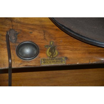 ANTICO MOBILE BAR decò EPOCA anni 40 RADICA grammofono LESA DISCOFONO OLYMPIC