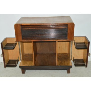 ANTICO MOBILE BAR decò EPOCA anni 40 RADICA grammofono LESA DISCOFONO OLYMPIC