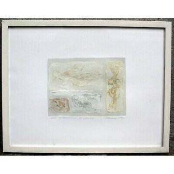 COPPIA PLASTIGRAFIE su CARTA Romano Rui LIMITED EDICTION of 50 CORNICE EPOCA '77