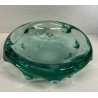 VASO VETRO DESIGN MURANO VERDE SVUOTATASCHE BUGNATO SEGUSO MADE IN ITALY OLD