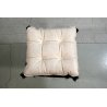 POLTRONA FRAU VIKING DESIGN Sigurd Ressel PUFF PELLE BIANCO PANNA LEGNO '70/'80