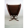 POLTRONA FRAU VIKING DESIGN Sigurd Ressel PUFF PELLE BIANCO PANNA LEGNO '70/'80
