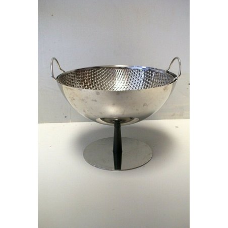 ALZATA FRUTTIERA SCOLATOIO DESIGN Achille Castiglioni per Alessi ACO4B ACCIAIO 