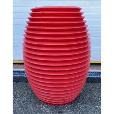 VASO RON ARAD PER SERRALUNGA ROSSO DESIGN MADE IN ITALY TOP POT HARD POLIETILENE