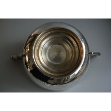 ANTICA COPPA PICCOLA ALZATA VITTORIANA PUNZONATA SILVERPLATED MANICI TRITONE 900