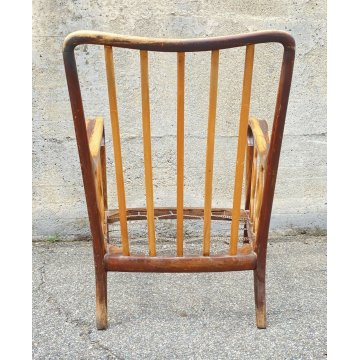 COPPIA POLTRONA DESIGN IN STILE PAOLO BUFFA ARMCHAIR VINTAGE ANNI 40/50 SEDIE 