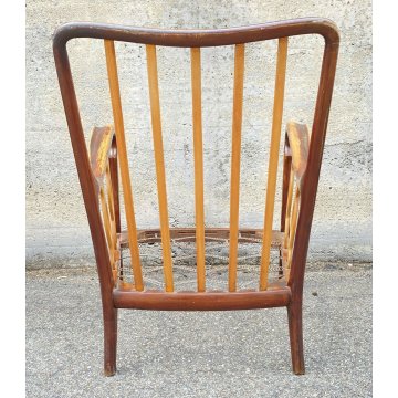 COPPIA POLTRONA DESIGN IN STILE PAOLO BUFFA ARMCHAIR VINTAGE ANNI 40/50 SEDIE 