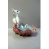 STATUINA CERAMICA G. Girardi SVUOTATASCHE Bamby SMALTO CANGIANTE VINTAGE ANNI 50