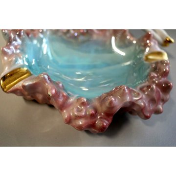 STATUINA CERAMICA G. Girardi SVUOTATASCHE Bamby SMALTO CANGIANTE VINTAGE ANNI 50