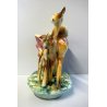 SCULTURA CERAMICA Bamby SVUOTATASCHE PORTAVASO SMALTO POLICROMO VINTAGE ANNI 50