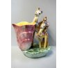 SCULTURA CERAMICA Bamby SVUOTATASCHE PORTAVASO SMALTO POLICROMO VINTAGE ANNI 50