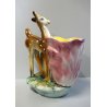 SCULTURA CERAMICA Bamby SVUOTATASCHE PORTAVASO SMALTO POLICROMO VINTAGE ANNI 50