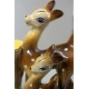 SCULTURA CERAMICA Bamby SVUOTATASCHE PORTAVASO SMALTO POLICROMO VINTAGE ANNI 50