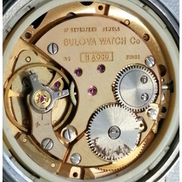 RARO OROLOGIO POLSO Bulova N2 anni 70 MECCANISMO 11 AOCD OLD WRIST WATCH DATA