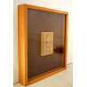 PICCOLO QUADRO Ernesto Treccani STAMPA SERIGRAFIA LEGNO RITRATTO VOLTO DONNA