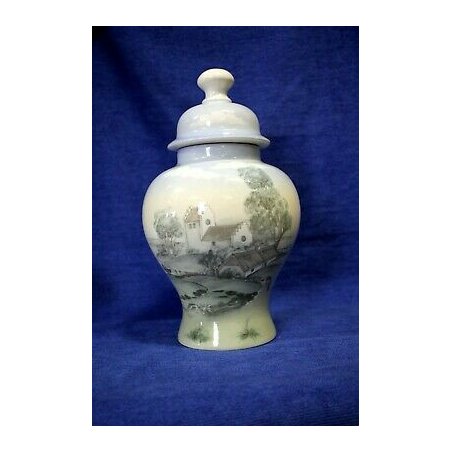 ANTICO VASO COPERCHIO ARTISTIC COPENHAGEN STYLE JAR PORCELAIN DENMARK Ceramica 