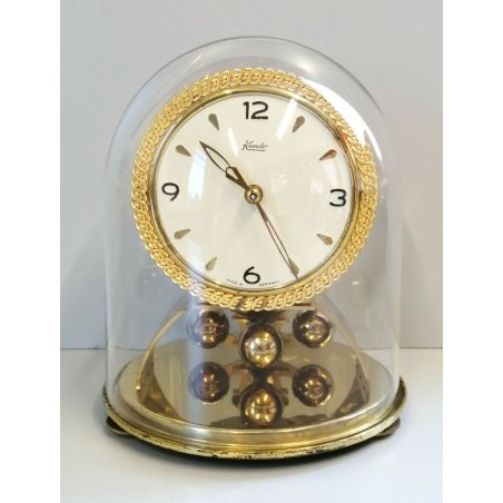 ANTICO OROLOGIO TAVOLO a CUPOLA Kundo 400 GIORNI DAY OLD CLOCK PENDOLO TORSIONE