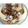 ANTICO OROLOGIO TAVOLO a CUPOLA Kundo 400 GIORNI DAY OLD CLOCK PENDOLO TORSIONE