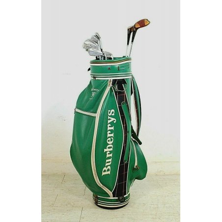 SACCA da GOLF con MAZZE Burberry's VINTAGE GOLF BAG with IRONS Mizuno MS-3  80's