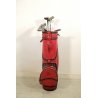 SACCA da GOLF con MAZZE Burberrys ROSSA VINTAGE GOLF BAG with IRONS '70/ 80'