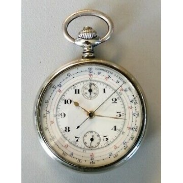 ANTICO OROLOGIO Taschino Cronografo EPOCA 1900 OLD CHRONO POCKET WATCH tasca